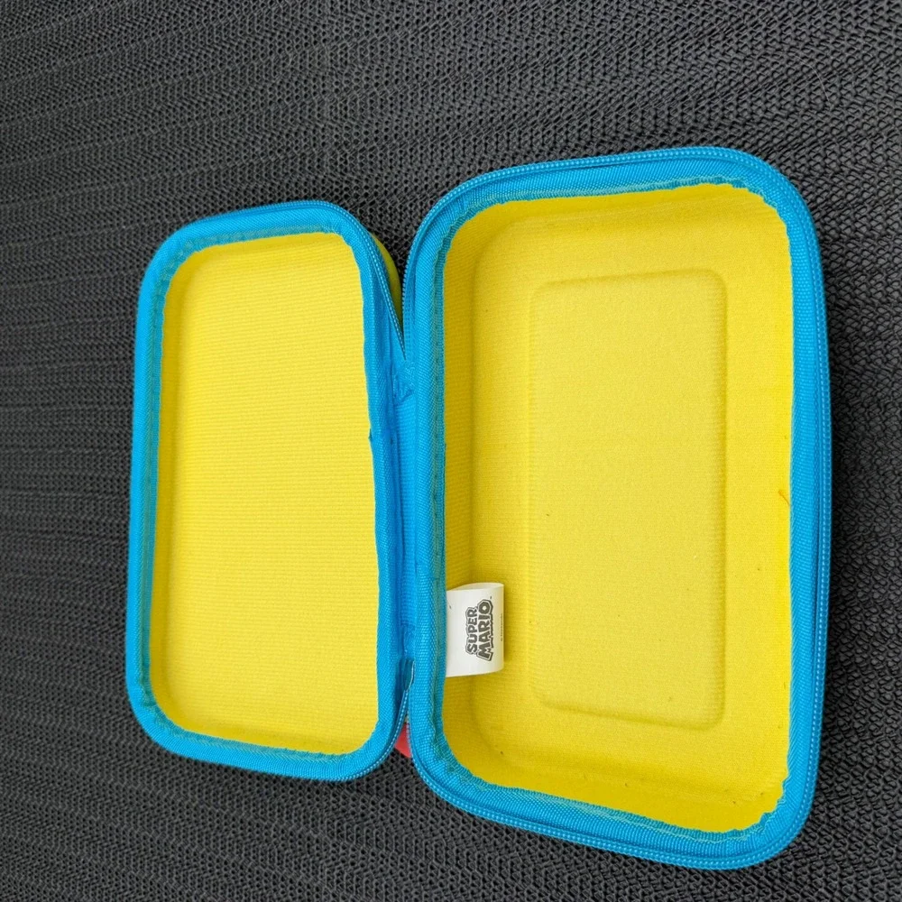Nintendo Super Mario Hard Shell Pencil Case Blue Yellow Innovative Designs NWT